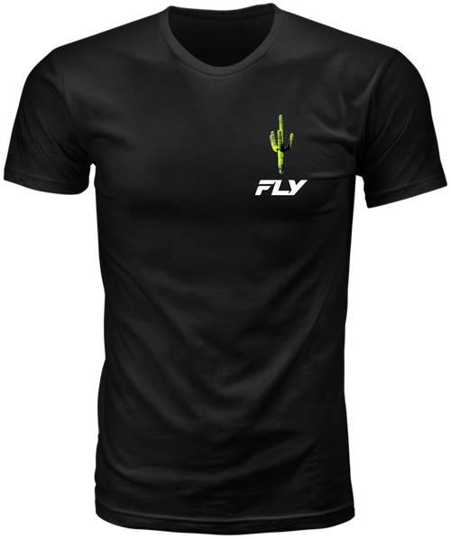 Fly Racing Desert Tee Black Small – Premium 100% Combed Cotton Crew Neck T-Shirt