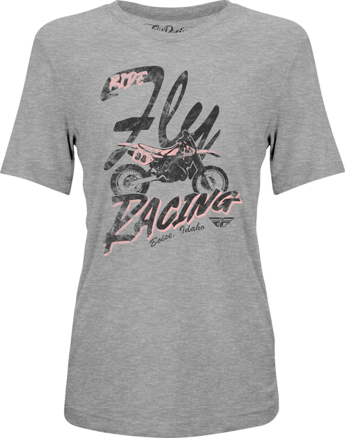 Fly Racing Women's Vintage Tee Grey XL - Comfortable Cotton-Poly Blend with Premium Fit