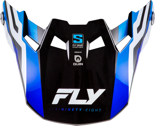 Fly Racing Formula S Carbon Byte Visor Blue Carbon/Blue/White Medium/Large for Formula S Helmets