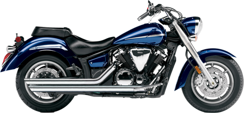 Cobra Speedster Slashdown F/S Chrome Exhaust for Yamaha V Star 1300 2007-2015 - Part Number 2825