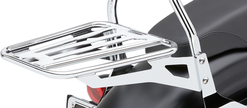 Cobra 02-3502 Sissy Bar Luggage Rack Tube Chrome for Rigid Mount Backrests
