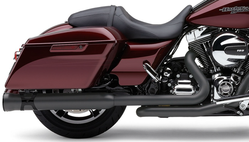COBRA Powerport Dual Headpipes for Harley FLH/Flt 2009-2017 in Black Finish