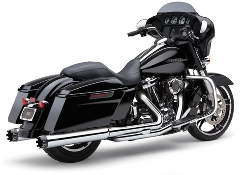 COBRA 6266 4-Inch Dual Cut Tip Slip-On Exhaust for Harley FLH/Flt 1995-2016