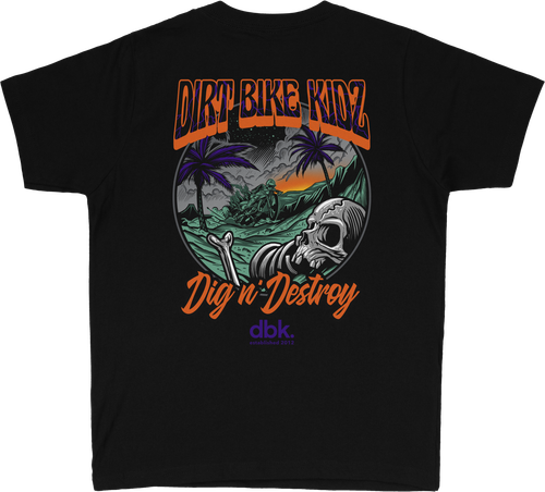 DBK Boneyard Youth Tee Black Ys - 100% Cotton T-Shirt for Kids