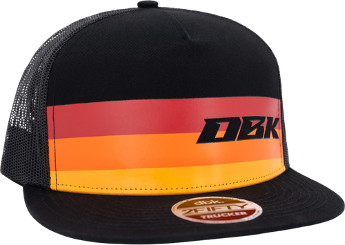 DBK Sunday Stripe 250 Trucker Black Snapback Hat - Classic Style with Comfortable Fit