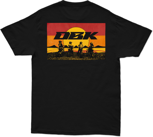 DBK Sunday Stripe Tee Black Small – 100% Cotton 6oz Standard T-Shirt