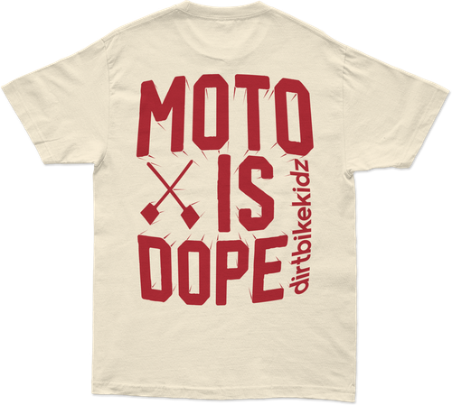 DBK Moto Is Dope Tee Cream 2X - 100% Cotton T-Shirt