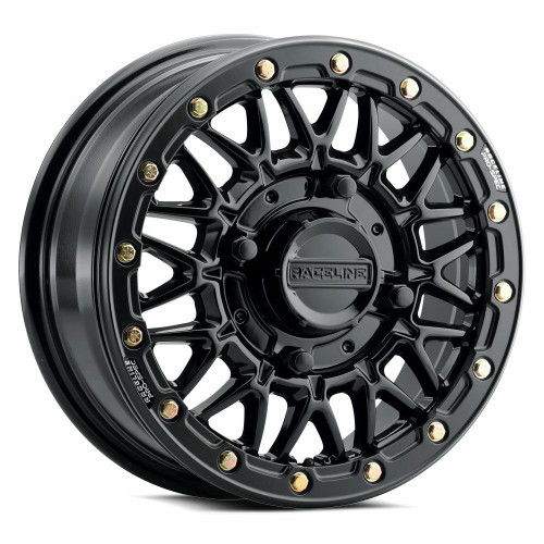 Raceline Omega 15x6 Wheel with 4/137 Bolt Pattern and +40mm Offset in Gloss Black