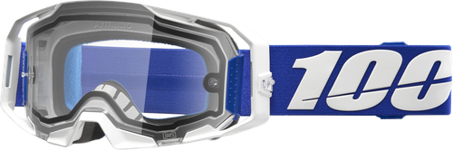 100-Percent Armatic Enduro Moto Goggle with Clear Lens – High Impact Resistant, Quick-Release Lens System