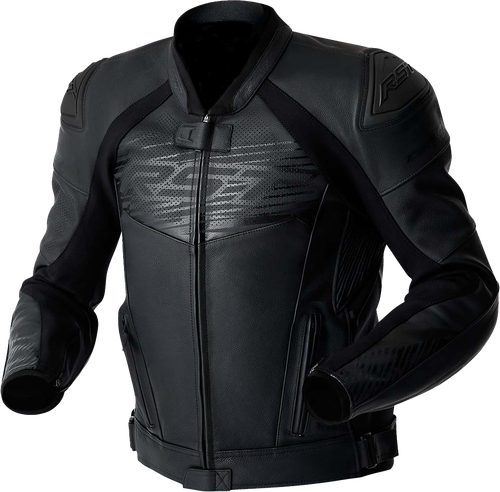 RST TracTech Evo D3O Leather Motorcycle Jacket - Black, Part Number 103635BLK-56