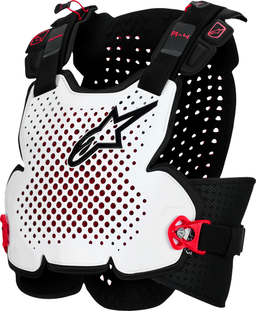 Alpinestars A 4 Plasma Chest Protector Black/Red/White Medium/Large for Motorcycle Safety