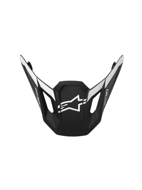 Alpinestars SM7 Dasher Visor ECE06 Black/White Matte (Part Number 8981226-1121-TU)