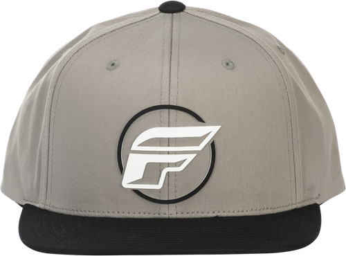 Fly Racing Fly Half Wing Hat Grey - Adjustable Snapback Baseball Cap