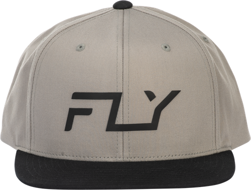 Fly Racing Fly Flow Hat Grey with Adjustable Snapback Closure