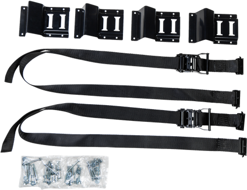 Fire Power Wheel Chock and Strap Kit - Black, 2 Pieces (Part #29-14003)