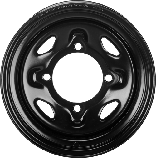 Sedona Steel 12x7 4/137 4+3 Black Front Wheel (Part #570-9004)