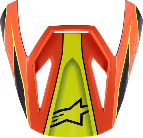Alpinestars SM3 Youth Fray Visor Black/Orange/Yellow Fluo Glossy - Part Number 8980525-1455-TU