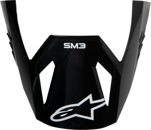 Alpinestars Sm3 Solid Visor in Black Glossy - Part Number 8980326-1180-TU