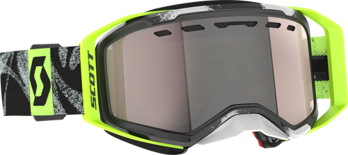 SCOTT Prospect 2.0 SMB Snowmobile Goggle with Chrome Black Frame and Safety Yellow Enhancer Lens