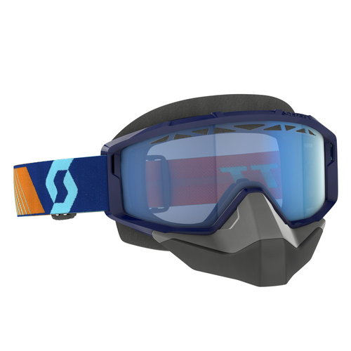 Scott Primal Snow Cross Goggle Royal Blue and Orange with Blue Tint