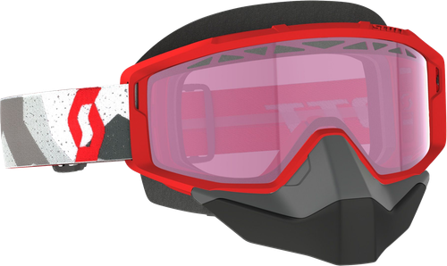 Scott Primal Snow Cross Goggle with Camo White and Red Rose Tint