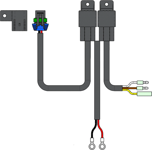 KFI ACT-HAR Actuator Relay Harness Replacement for Pro-V Plow Systems