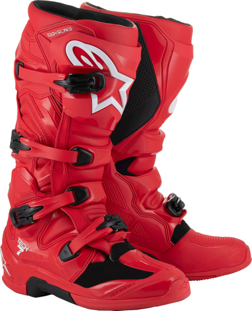 Alpinestars Tech 7 Off-Road Motorcycle Boots - Bright Red, Size 9