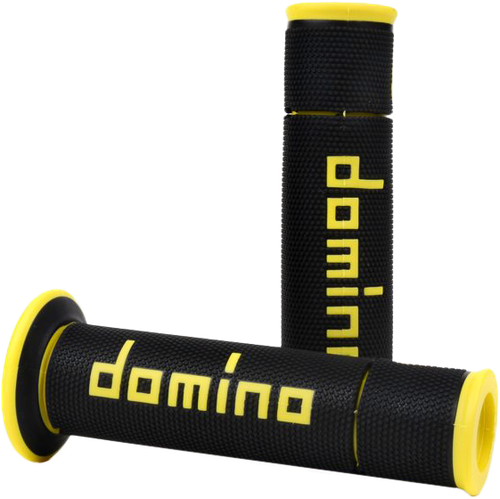 Domino Racing A450 Road Racing Grips Black and Yellow Pair