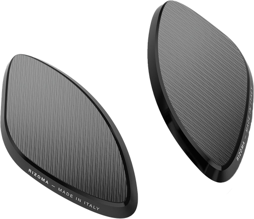 Rizoma BS545B Black Aluminum Mirror Block Off Plates Pair