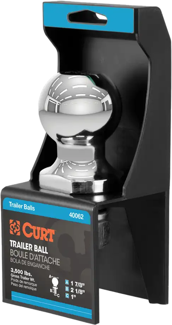 CURT 40062 1 7/8 x 1 x 2 1/8 Hitch Ball for ATV and UTV
