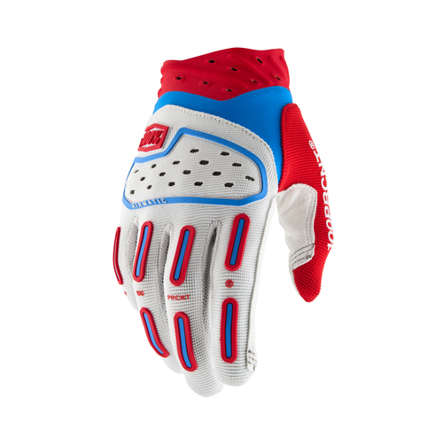 100-PERCENT Airmatic 2 Gloves Red/White/Blue - Model 10041-00030