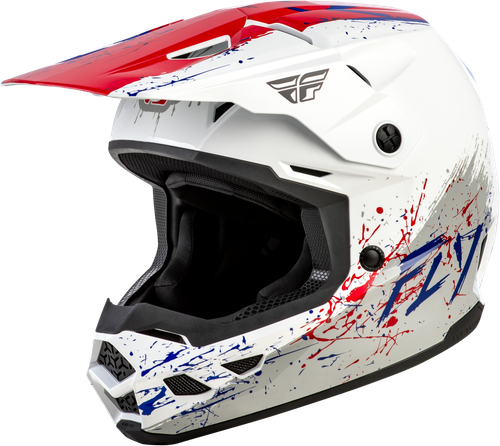 FLY Racing Youth Kinetic Drip Helmet Red/White/Blue (Part #73-8681YS)