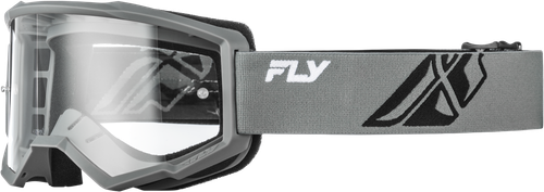 Fly Racing Youth Focus Goggle Grey/Black with Clear Lens