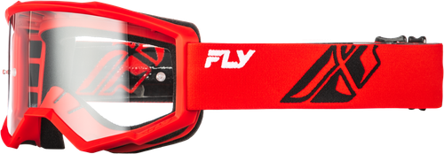 Fly Racing Youth Focus Goggle Red and Black with Clear Lens