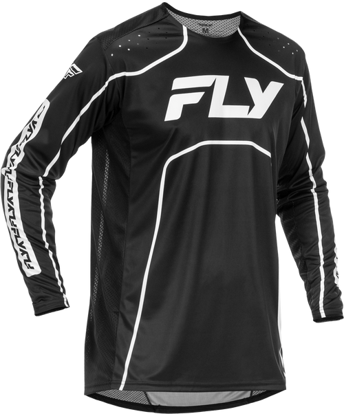 Fly Racing Youth Rayce Bicycle Jersey Black/White (Part No. 379-050YM)