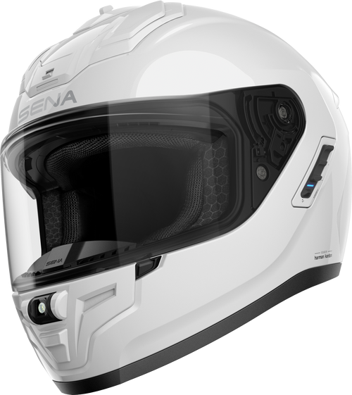 SENA Phantom Ff Mesh Communication Helmet with Harman Kardon Audio, White Large