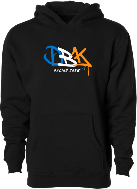 DBK YH-DRIPPY-M Youth Hoodie in Black with 8.5 oz Cotton-Poly Blend
