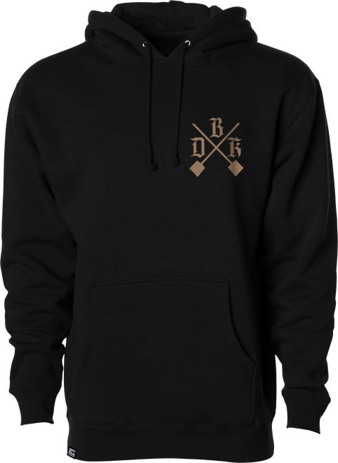 DBK AH-CAMOSHOVEL-M Camo Shovels Hoodie in Black, Medium