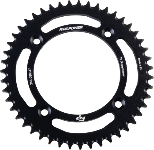 FIRE POWER Aluminum 47-Tooth Rear Sprocket - Black for Motorcycles