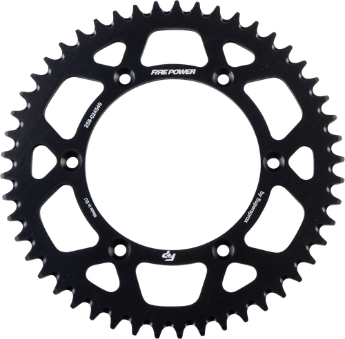 Fire Power Aluminum 49-Tooth Rear Sprocket - Black Anodized for Motorcycle Performance