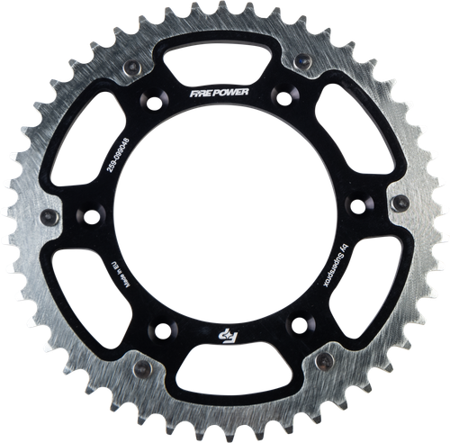 FIRE POWER Rear Sprocket Hybrid 48 Tooth Black/Silver - FPH-990-48-BLK