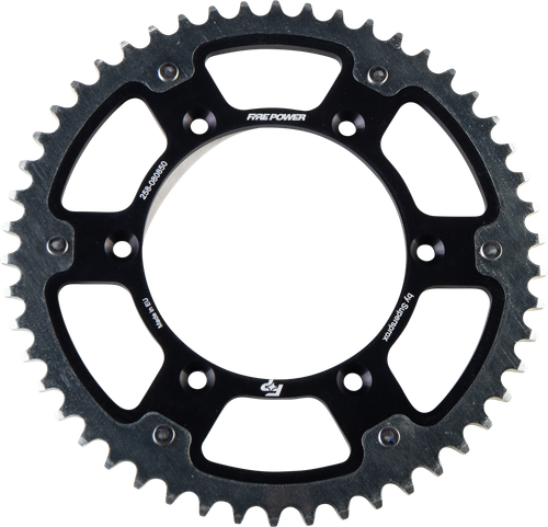 FIRE POWER Rear Sprocket Hybrid 50-Tooth Black/Silver FPH-808-50-BLK