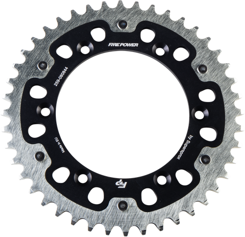 FIRE POWER Rear Sprocket Hybrid 44T Black/Silver (Part No. FPH-808-44-BLK)