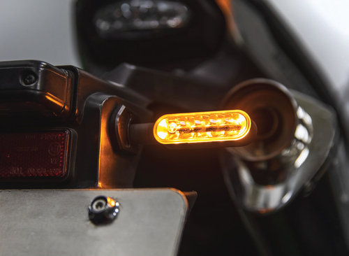 KOSO Cyclone LED Turn Signals Sequential Black Pair (Part No. HE049101)
