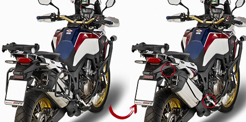 GIVI PLR1144 Trekker Series Aluminum/Polypropylene Side Case Hardware for Adventure Touring Motorcycles