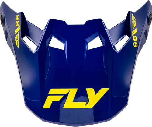 Fly Racing Formula CC Objective Visor Navy and Yellow for Enhanced Visibility