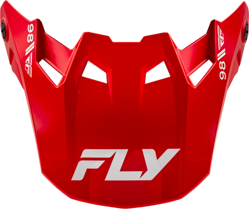 Fly Racing Formula CC Objective Visor Red/White XL/2X - Replacement Helmet Visor