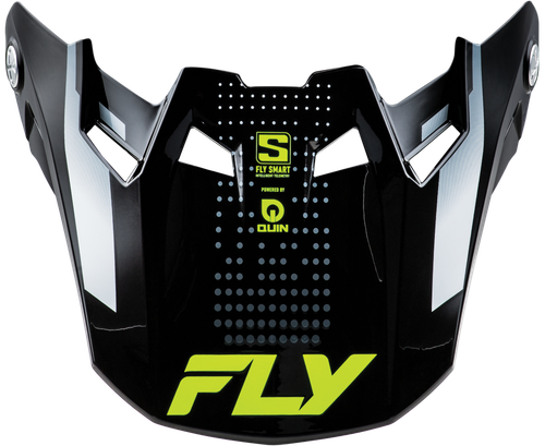 Fly Racing Formula S Carbn Protocol Visor Black Carbon with Hi Vis Orange for Medium/Large Helmets