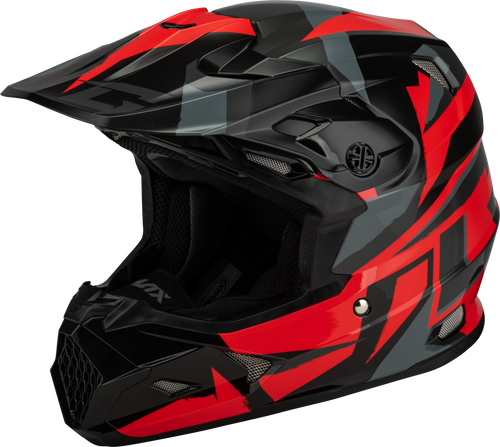 GMAX MX-96 Splinter Helmet Black/Red Large - DOT Approved Motorcycle Helmet with MIPS and Advanced Ventilation