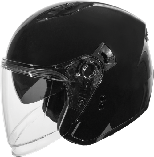 GMAX OF-87 Black Open Face Helmet with Sun Shield and Ventilation System